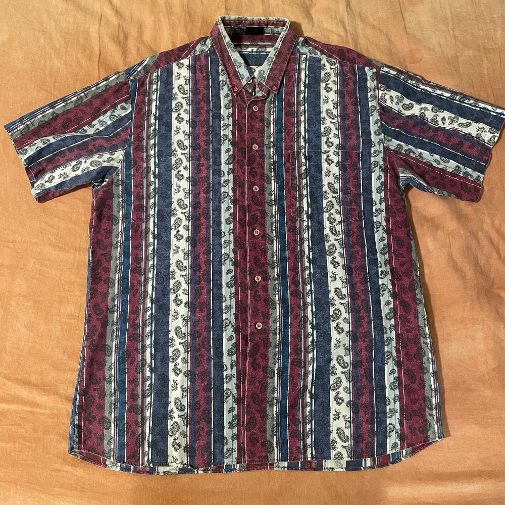 Vintage Bandana Print Button Up